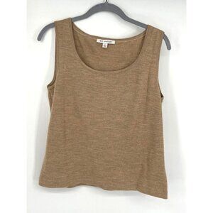 St. John Womens Light Brown Tan Tank Size Medium Basic Capsule Staple